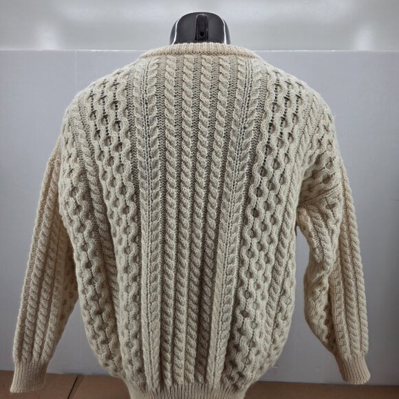 The Irish Woolen Mills Sweater Mens 2XL Ireland Merino Wool Cable Knit Fisherman - Picture 2 of 16